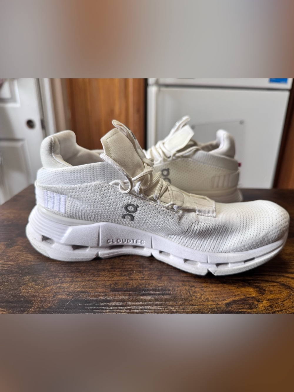 On Cloudnova "All White" Women's Running Shoes Sneakers Sz 8 Style 26.99115 - Picture 6 of 10